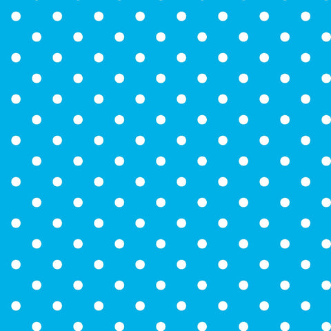 35" End of Bolt - SALE Dots and Stripes and More Brights Mini Dot 28891 Q Turquoise - QT Fabrics - Polka Dots Dotted - Quilting Cotton