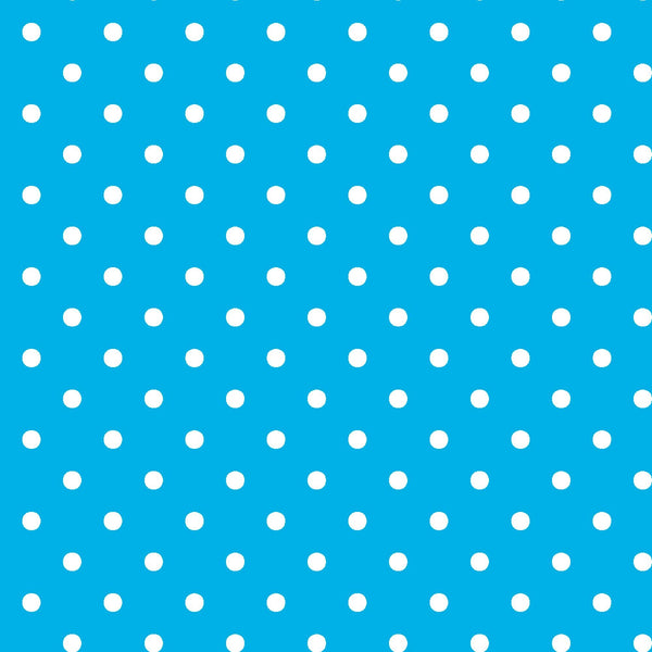 SALE Dots and Stripes and More Brights Mini Dot 28891 Q Turquoise - QT Fabrics - Polka Dots Dotted - Quilting Cotton Fabric