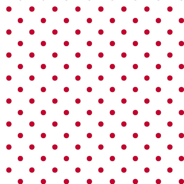 Dots and Stripes and More Mini Dot 28891 ZR Red on White - QT Fabrics - Polka Dots Dotted - Quilting Cotton Fabric