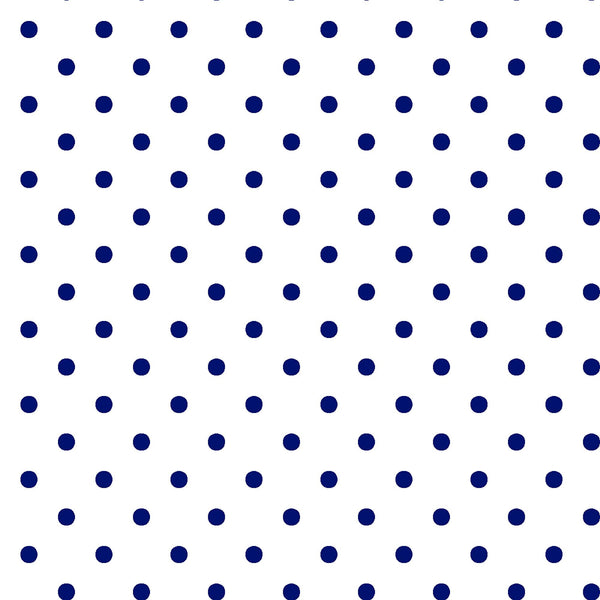 Dots and Stripes and More Mini Dot 28891 ZN Navy on White - QT Fabrics - Polka Dots Dotted - Quilting Cotton Fabric