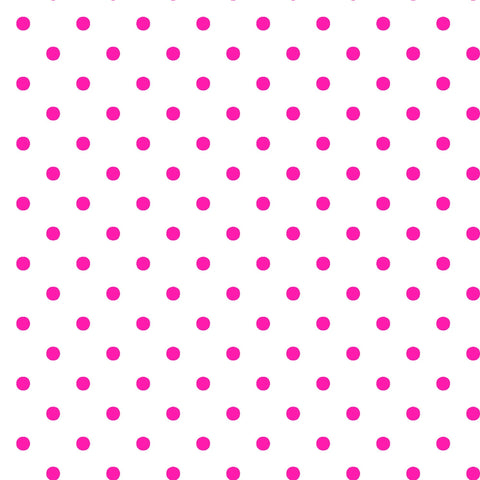 Dots and Stripes and More Brights Mini Dot 28891 ZP Pink on White - QT Fabrics - Polka Dots Dotted - Quilting Cotton Fabric