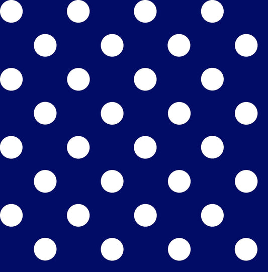28" End of Bolt - CLEARANCE Dots and Stripes and More Medium Dot 28893 N Navy - QT Fabrics - Polka Dots Dotted - Quilting Cotton Fabric