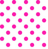 29" End of Bolt - CLEARANCE Dots and Stripes and More Brights Medium Dot 28893 ZP Pink on White - QT Fabrics - Dots - Quilting Cotton Fabric