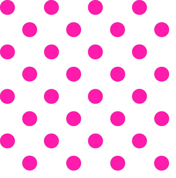 29" End of Bolt - CLEARANCE Dots and Stripes and More Brights Medium Dot 28893 ZP Pink on White - QT Fabrics - Dots - Quilting Cotton Fabric