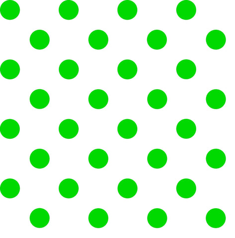 Fat Quarter End of Bolt - CLEARANCE Dots and Stripes and More Brights Medium Dot 28893 ZG Green on White - QT Fabrics Quilting Cotton Fabric