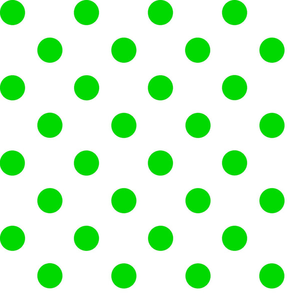 CLEARANCE Dots and Stripes and More Brights Medium Dot 28893 ZG Green on White - QT Fabrics - Polka Dots Dotted - Quilting Cotton Fabric