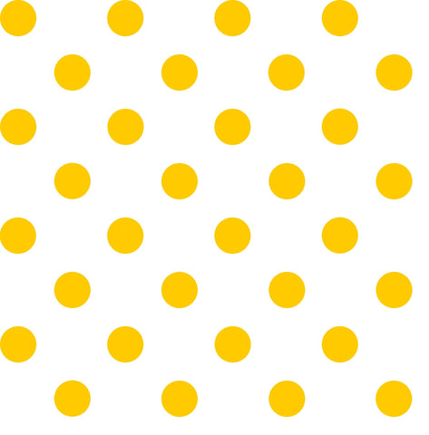 9" End of Bolt - Dots and Stripes and More Brights Medium Dot 28893 S Yellow on White - QT Fabrics - Polka Dotted - Quilting Cotton Fabric