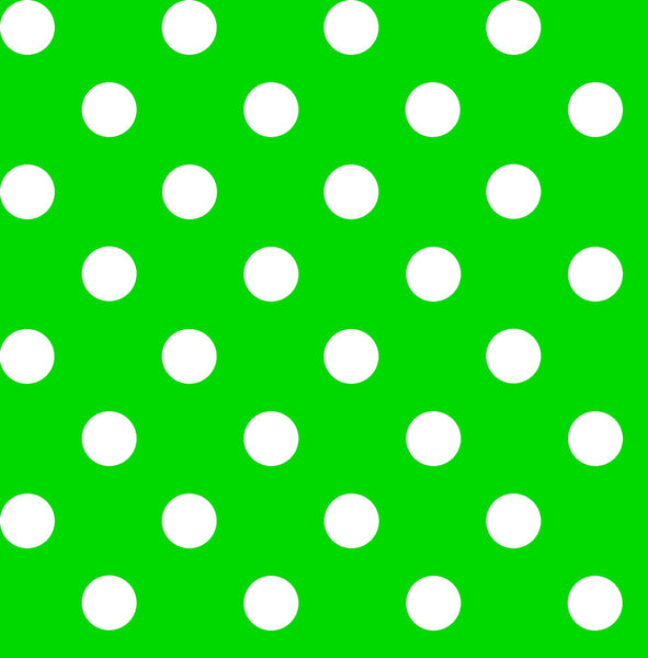 Dots and Stripes and More Brights Medium Dot 28893 G Green - QT Fabrics - Polka Dots Dotted - Quilting Cotton Fabric