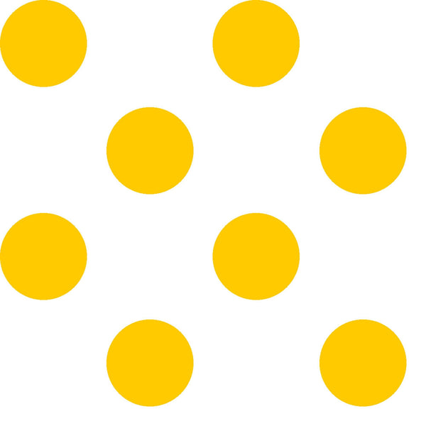 Dots and Stripes and More Brights Large Dot 28894 ZS Yellow on White - QT Fabrics - Polka Dots Dotted - Quilting Cotton Fabric