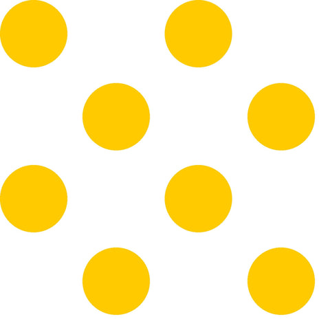 Dots and Stripes and More Brights Large Dot 28894 ZS Yellow on White - QT Fabrics - Polka Dots Dotted - Quilting Cotton Fabric