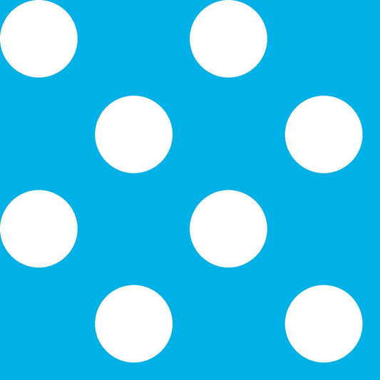 DEAL Dots and Stripes and More Brights Large Dot 28894 Q Turquoise - QT Fabrics - Polka Dots Dotted - Quilting Cotton Fabric