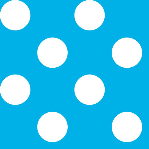 Dots and Stripes and More Brights Large Dot 28894 Q Turquoise - QT Fabrics - Polka Dots Dotted - Quilting Cotton Fabric