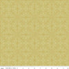 Image of the Wanderlust Oak Trail Flax quilting cotton fabric by Danelys Sidron for Riley Blake Designs. Features tone-on-tone grid of leaves on a green yellow background. 
Cute Little Fabric Shop