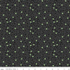 Image of the Perennial Mini Black quilting cotton fabric by Jill Finley for Riley Blake Designs. Features small flowers on a black background. 
Cute Little Fabric Shop