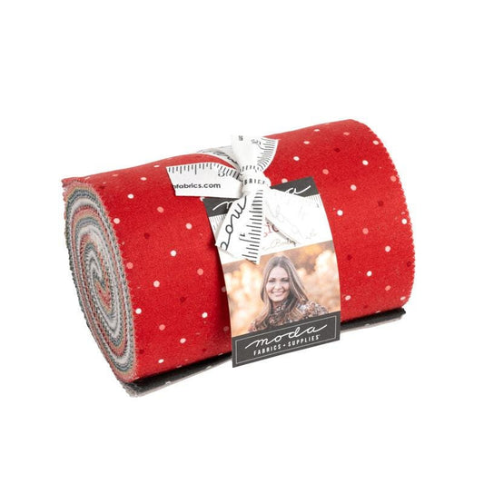 SALE Magic Dot Dessert Roll 20 Different 5" x 45" Pieces - Moda Fabrics - Precut Bundle - Quilting Cotton Fabric