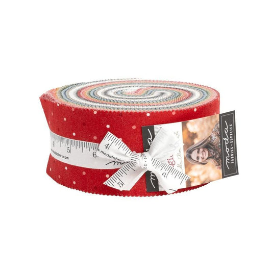 SALE Magic Dot 2.5-Inch Jelly Roll Rolie Polie 40-Piece - 5230JR - Moda Fabrics - Precut Bundle - Quilting Cotton Fabric