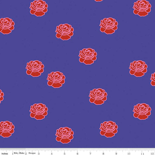 Image of the Botanic Blast Small Roses Purple quilting cotton fabric by Sew Yeah Quilting for Riley Blake Designs. Features scattered roses on a purple background.
Cute Little Fabric Shop