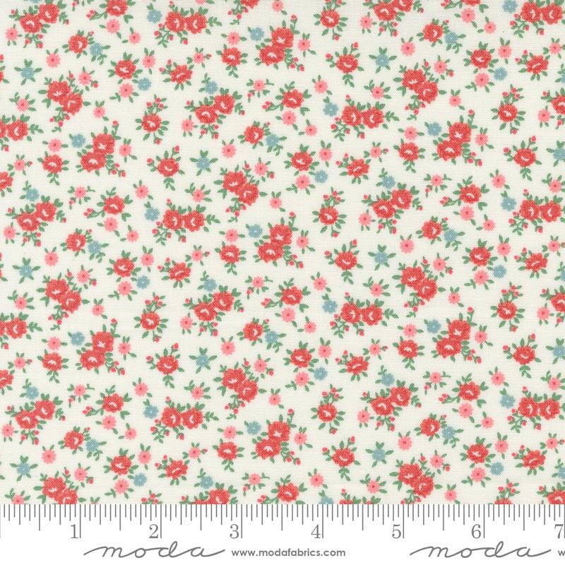 Image of the Rosemary Cottage Ditsy Cream Rosemary quilting cotton fabric by Moda Fabrics. Features small flowers on a cream background.
Cute Little Fabric Shop