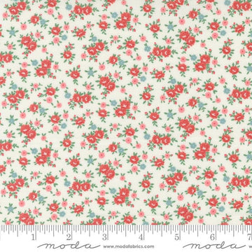 Image of the Rosemary Cottage Ditsy Cream Rosemary quilting cotton fabric by Moda Fabrics. Features small flowers on a cream background.
Cute Little Fabric Shop