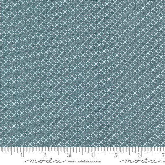 Image of the Rosemary Cottage Check Lake quilting cotton fabric by Moda Fabrics. Features diagonal plaid stripes on a turquoise background.
Cute Little Fabric Shop