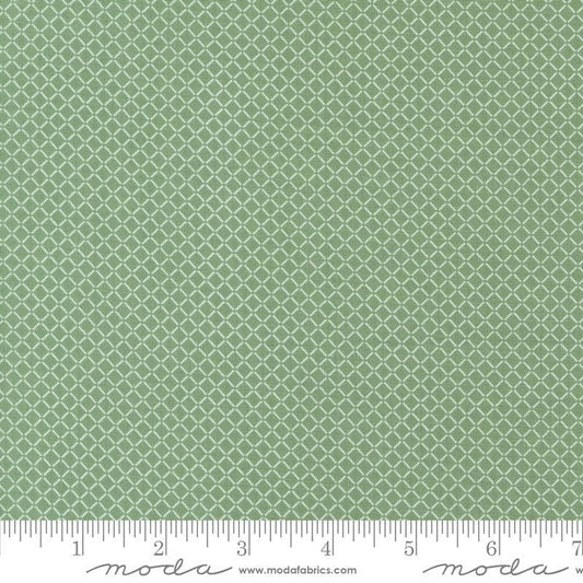 Image of the Rosemary Cottage Check Rosemary quilting cotton fabric by Moda Fabrics. Features diagonal plaid stripes on a green background.
Cute Little Fabric Shop