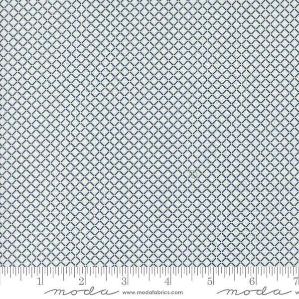 Image of the Rosemary Cottage Check Cream Navy quilting cotton fabric by Moda Fabrics. Features diagonal plaid stripes on a cream background.
Cute Little Fabric Shop