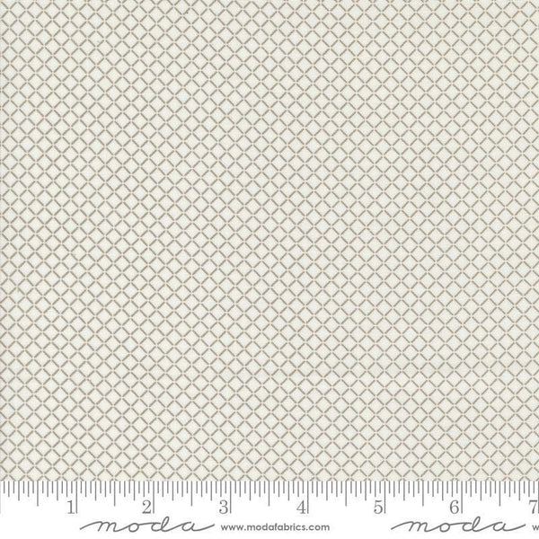 Image of the Rosemary Cottage Check Cream Cedar quilting cotton fabric by Moda Fabrics. Features diagonal plaid stripes on a cream background.
Cute Little Fabric Shop