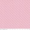 Image of the Perennial Heart Scallops Pink quilting cotton fabric by Jill Finley for Riley Blake Designs. Features heart scallops on a striped background on a light pink background. 
Cute Little Fabric Shop