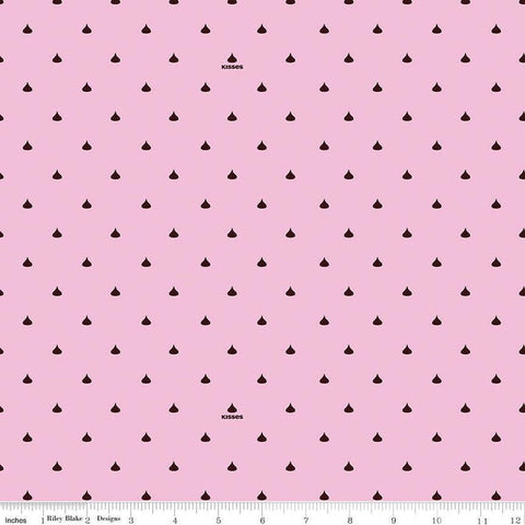 SALE Celebrate with Hershey Valentine's Day Kisses Dots C12806 Pink - Riley Blake Designs - Hershey's Chocolate - Quilting Cotton Fabric