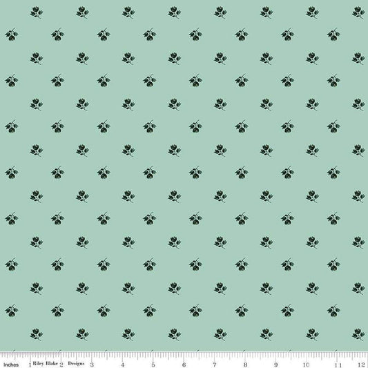 Porch Swing Tiny Flowers C14056 Mint - Riley Blake Designs - Floral - Quilting Cotton Fabric