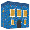 Image of the City Toy Bins pattern by Jennifer Long for Riley Blake Designs. Features a toy organizer with blue fabric. 
Cute Little Fabric Shop