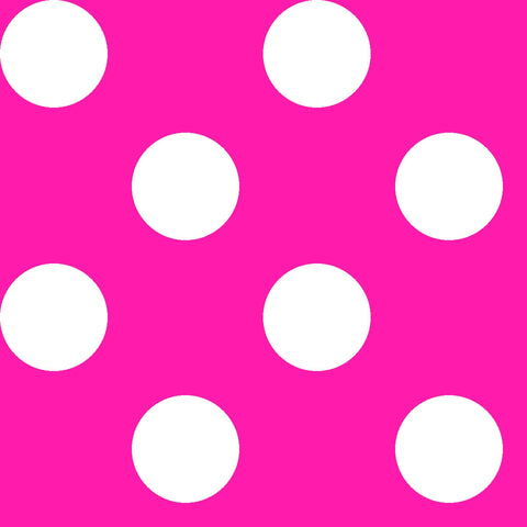 Dots and Stripes and More Brights Large Dot 28894 P Pink - QT Fabrics - Polka Dots Dotted - Quilting Cotton Fabric