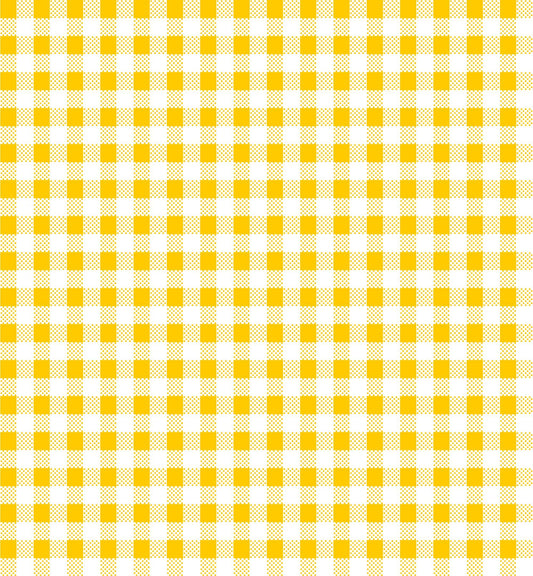 Dots and Stripes and More Brights PRINTED Mini Gingham 28895 S Yellow White - QT Fabrics - Checks Checkered - Quilting Cotton Fabric