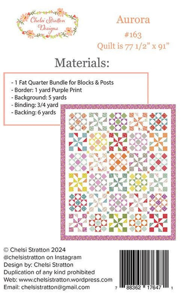 Image of the Aurora quilt pattern by A Quilting Life for Moda Fabrics. Features the fabric requirements to construct the Aurora quilt.
Cute Little Fabric Shop