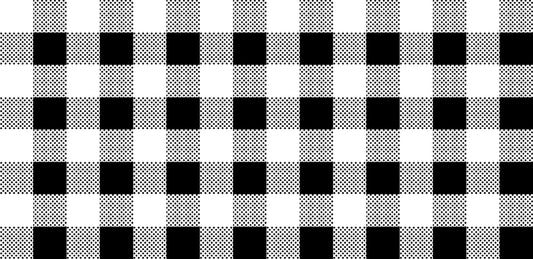 SALE Dots and Stripes and More PRINTED Medium Gingham 28896 J Black White - QT Fabrics - Check Checks Checkered - Quilting Cotton Fabric