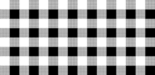 Dots and Stripes and More PRINTED Medium Gingham 28896 J Black White - QT Fabrics - Check Checks Checkered - Quilting Cotton Fabric