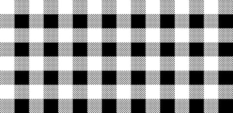 Dots and Stripes and More PRINTED Medium Gingham 28896 J Black White - QT Fabrics - Check Checks Checkered - Quilting Cotton Fabric