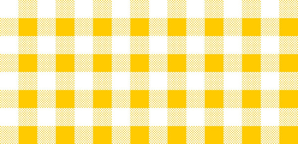 SALE Dots and Stripes and More Brights PRINTED Medium Gingham 28896 S Yellow White - QT Fabrics - Checks Checkered - Quilting Cotton Fabric