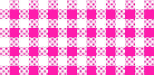 CLEARANCE Dots and Stripes and More Brights PRINTED Medium Gingham 28896 P Pink White - QT Fabrics - Checkered - Quilting Cotton Fabric