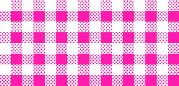 Dots and Stripes and More Brights PRINTED Medium Gingham 28896 P Pink White - QT Fabrics - Checks Checkered - Quilting Cotton Fabric