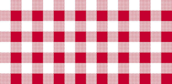 Fat Quarter End of Bolt - CLEARANCE Dots and Stripes and More PRINTED Medium Gingham 28896 R Red White - QT Fabrics - Quilting Cotton Fabric