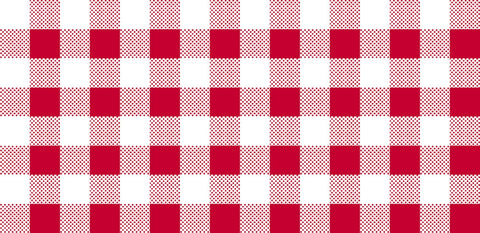 Fat Quarter End of Bolt - CLEARANCE Dots and Stripes and More PRINTED Medium Gingham 28896 R Red White - QT Fabrics - Quilting Cotton Fabric