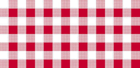 Fat Quarter End of Bolt - CLEARANCE Dots and Stripes and More PRINTED Medium Gingham 28896 R Red White - QT Fabrics - Quilting Cotton Fabric