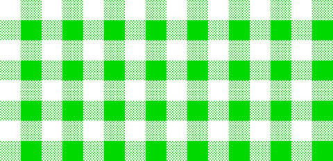 32" End of Bolt - CLEARANCE Dots and Stripes and More Brights PRINTED Medium Gingham 28896 G Green White - QT Fabrics - Quilting Cotton