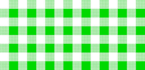 Fat Quarter End of Bolt CLEARANCE Dots and Stripes and More Brights PRINTED Medium Gingham 28896 G Green White - QT Fabrics Quilting Cotton