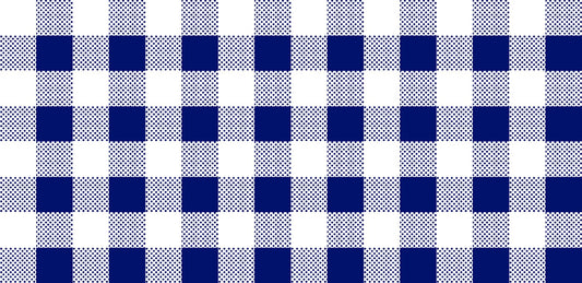 CLEARANCE Dots and Stripes and More PRINTED Medium Gingham 28896 N Navy White - QT Fabrics - Check Checks Checkered - Quilting Cotton Fabric