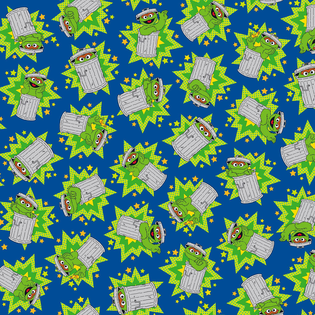 Sesame Street Oscar 28551-B - by QT Fabrics - Oscar the Grouch - Quilting Cotton Fabric