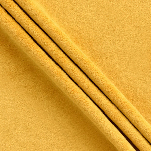 SALE Silky MINKY Solid Extra Wide Width 90" 7581 Gold - QT Fabrics - Low Stretch Low Fluff - 100% Polyester