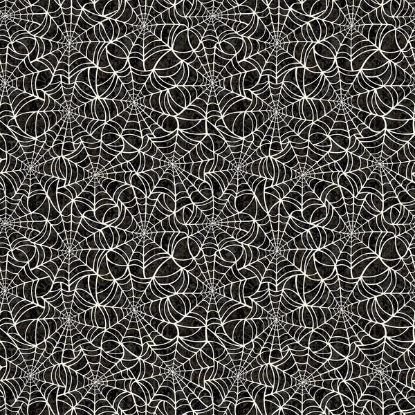 3 Yard Cut - Creepsville Spiderweb WIDE Back 30206 Charcoal K - QT Fabrics - 107/108" Wide - Webs Halloween - Quilting Cotton Fabric