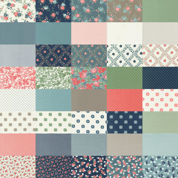 Image of the Rosemary Cottage Fat Eighth bundle by Camille Roskelley for Moda Fabrics. Features a collage of all 40 pieces from the collection.
Cute Little Fabric Shop